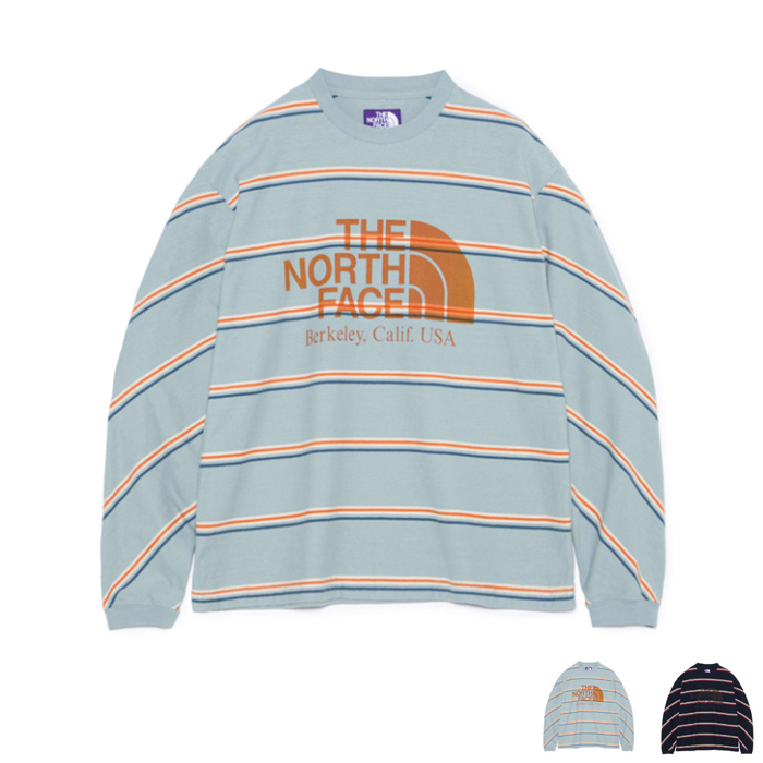 【mens|womens】  THE NORTH FACE Purple Label Field Long Sleeve Striped Tee N26FT034
