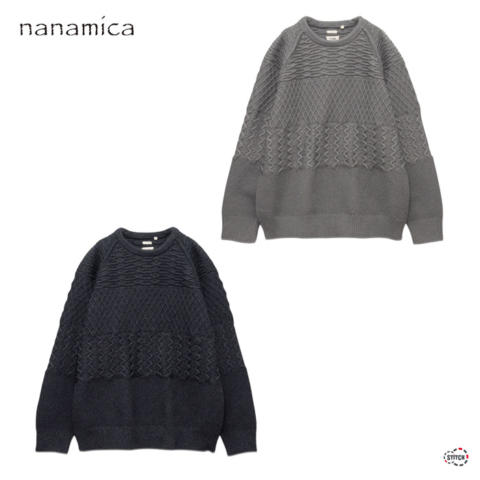 ナナミカ オーシャン オールランド 通販 店舗 25fw カットソー ニット 無地 おしゃれ 送料無料 ブランド 灰色 こん