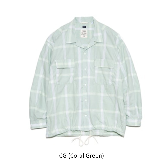 nanamica ナナミカ チェックシャツ パラカチェック オープンカラー