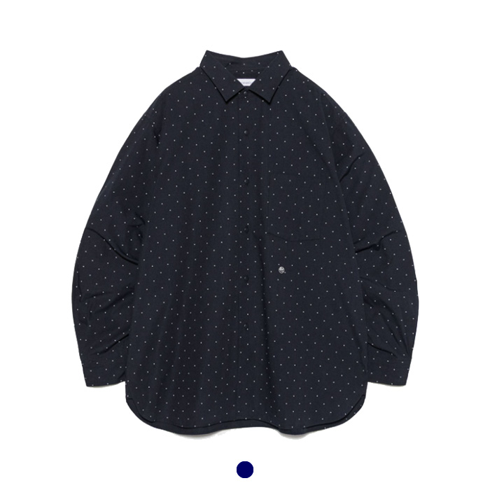 nanamica Regular Collar Dot Wind Shirt S26FG063