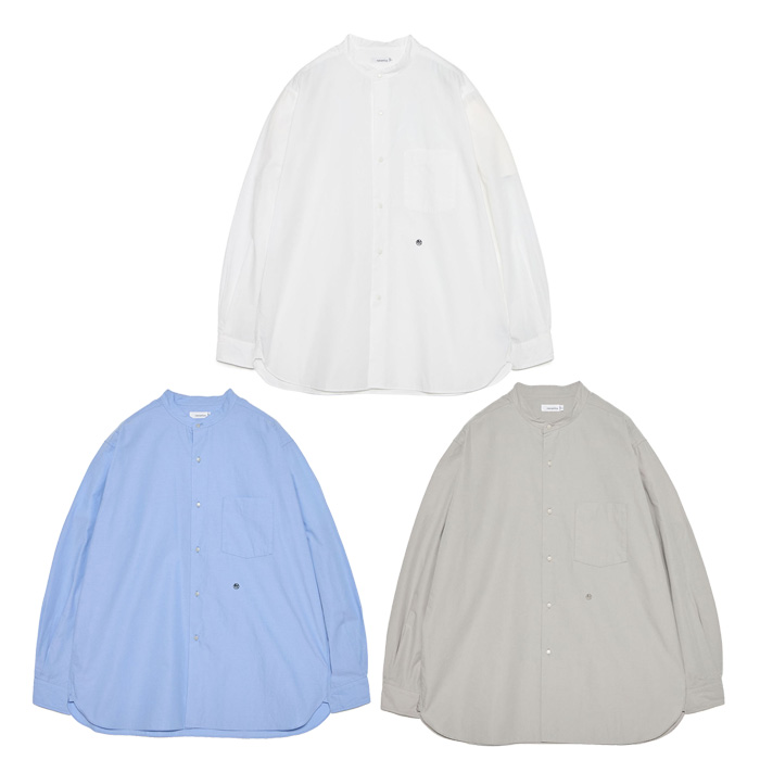 mens/womens】 nanamica ナナミカ Band Collar Wind Shirt S26SG084