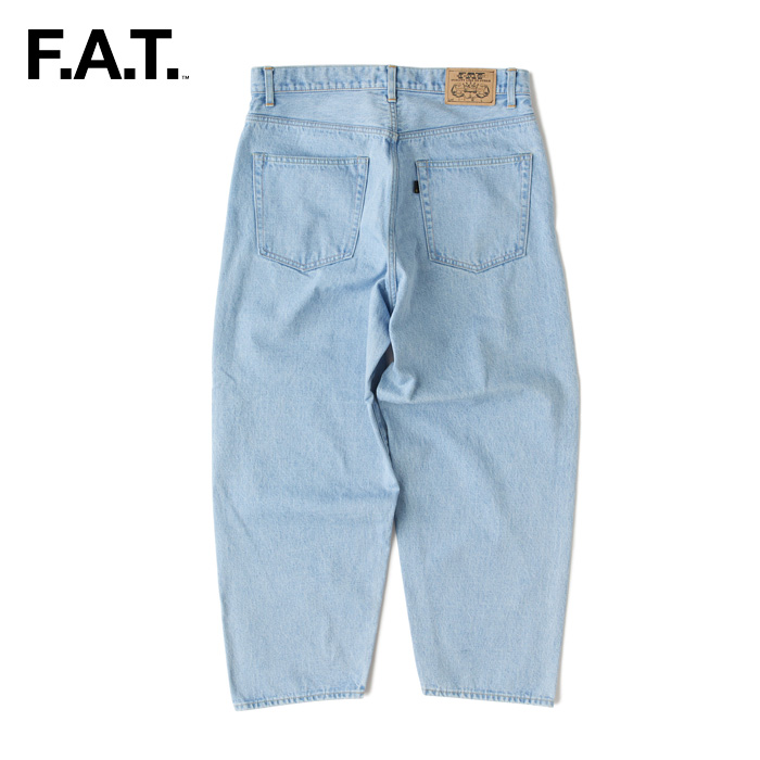FAT ストレートデニムパンツ 1ー1 ワイドパンツ　ブルー FADER BLUE | FAT デニム - ONE'S FORTE | ONLINE STORE