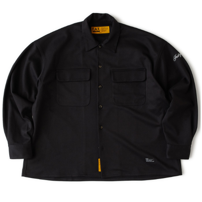 F.A.T.  WARMCROP F32521-SH21 BLACK BIGシルエット シャツ ジャージーツイル メンズ エフエイティー FAT正規取扱店