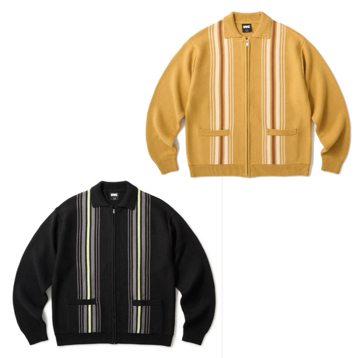 FTC STRIPE ZIP UP KNIT CARDIGAN FTC025AWSW12 ストライプ