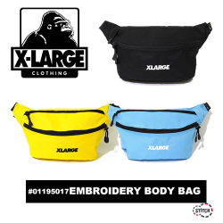 X Large エクストララージ Embroidery Body Bag ボディバッグ ウエストポーチ メンズ 正規取扱店