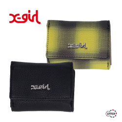 X Girl エックスガール Faux Leather Wallet フェイクレザーウォレット 三つ折り財布 折り畳み財布 レディース Xgirl正規販売店