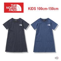 The North Face ザノースフェイス G Stretch Denim Mountain Onepiecentg ガールズストレッチデニムマウンテンワンピース キッズ 半袖 子供服 女の子 正規取扱店