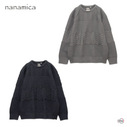 Nanamica ナナミカ　KODENSHI Sweaterウールセーター nanamica Navy KODENSHI Wool Sweater Nanamica