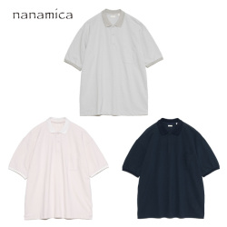ナナミカ 半袖 ポロシャツ 胸ポケット 無地 スナップボタン 25ss 2025春夏 新作 通販