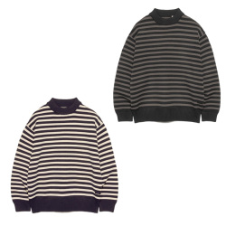 nanamica ナナミカ Mock Neck Stripe Sweater S26SJ006 モックネックストライプセーター メンズ 正規取扱店