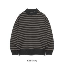 nanamica ナナミカ Mock Neck Stripe Sweater S26SJ006 モックネック