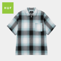 HUF ハフ CLASSIC H OMBRE PLAID SHIRT BU80035 チェック柄シャツ 半袖 