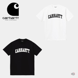 ★Carhartt★ユニバーシティ Tシャツ S/S UNIVERSITY T-SHIRT - Black / White