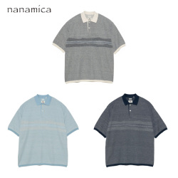 ▶︎nanamica【ナナミカ】ポロシャツ　L サイズ　ニット生地　新品未使用 ○☆新品未使用品 nanamica（ナナミカ） ポロシャツ L ネイビー