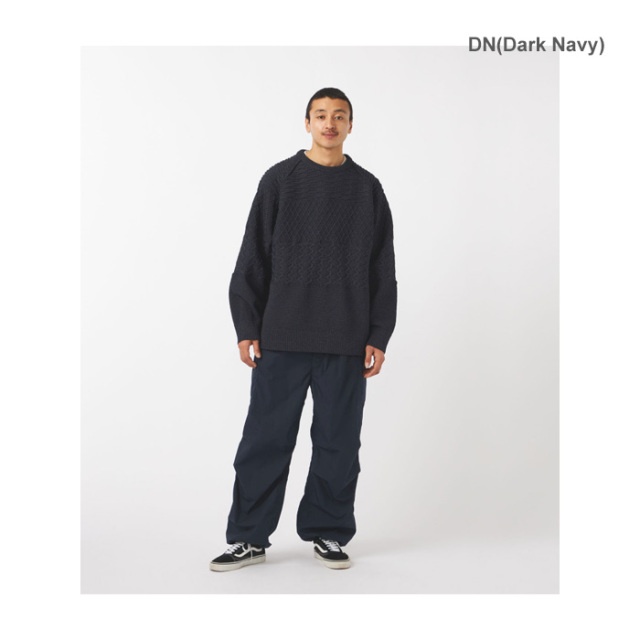 M 紺　黒　ナナミカ　nanamica　クルーネックセーター　S25FJ014 nanamica ナナミカ Crew Neck Sweater S25FJ014 クルー ネック