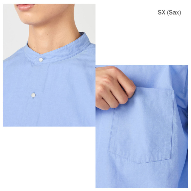 mens/womens】 nanamica ナナミカ Band Collar Wind Shirt S26SG084