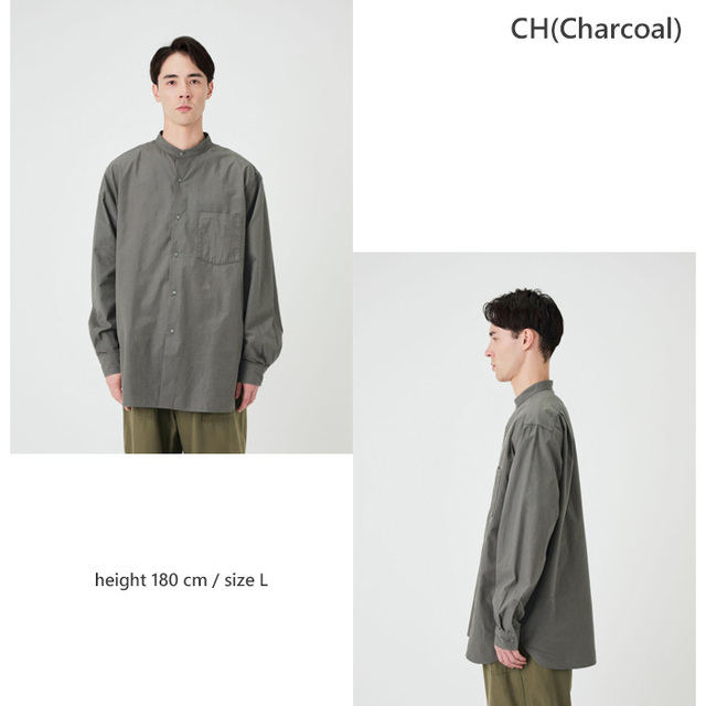 mens/womens】 nanamica ナナミカ Band Collar Wind Shirt S26SG084