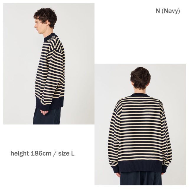nanamica ナナミカ Mock Neck Stripe Sweater S26SJ006 モックネック