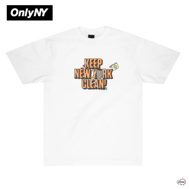 OnlyNY オンリーニューヨーク Keep New York Clean T-Shirt | White