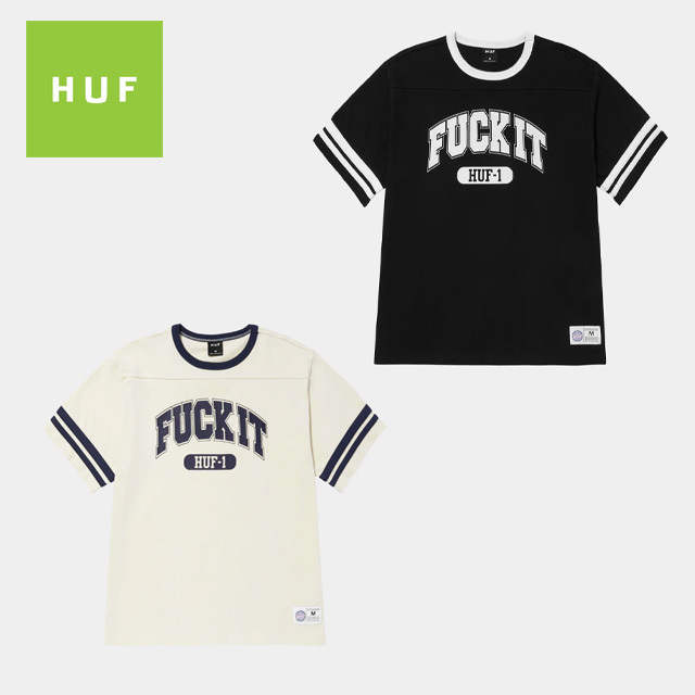 HUF ハフ FUCK IT FOOTBALL SHIRT KN00498 フットボールシャツ 半袖