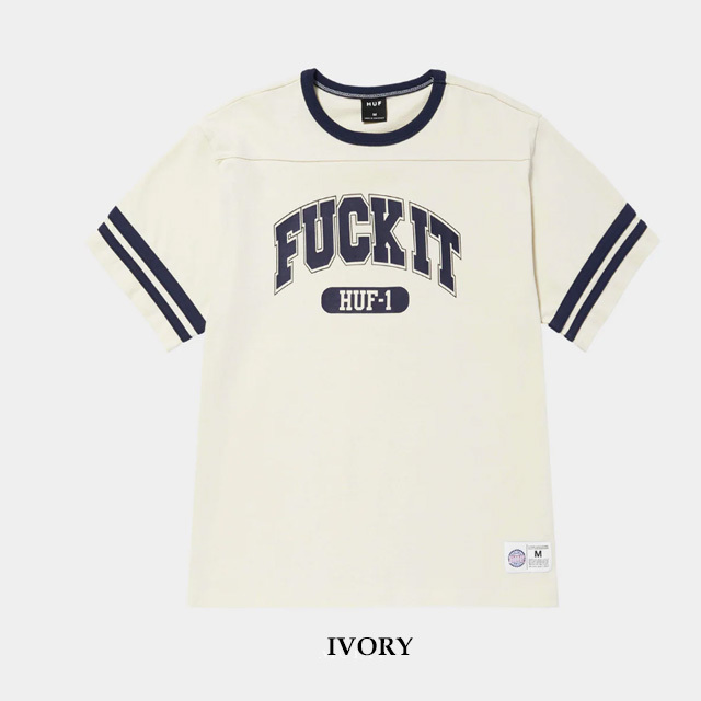HUF ハフ FUCK IT FOOTBALL SHIRT KN00498 フットボールシャツ 半袖