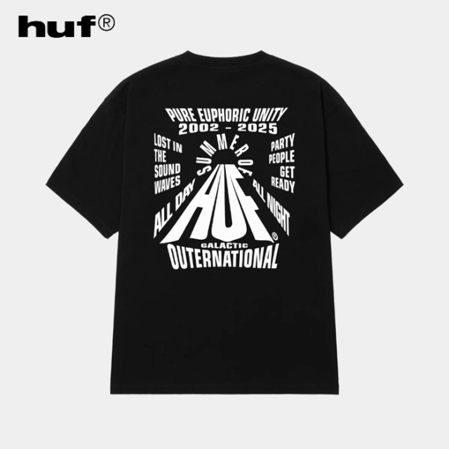HUF ハフ EUPHORIC UNITY TEE TS02450 BLACK 半袖Tシャツ メンズ