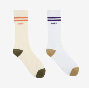 OBEY SOCCER SOCKS 100260191-26P (UNBLEACHED/ORNGE)(WHITE/SURF BLUE) | 正規取扱店