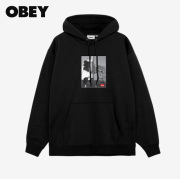 OBEY オベイ LOS ANGELES PHOTO BLACK 112844230-25F ロサンゼルス フォト メンズ スウェットフーディ 正規取扱店