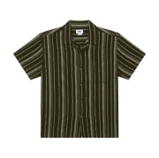 OBEY HUGH SS SHIRT - DARK SAGE MULTI 181210455-26P メンズ ストライプ半袖シャツ｜正規取扱店