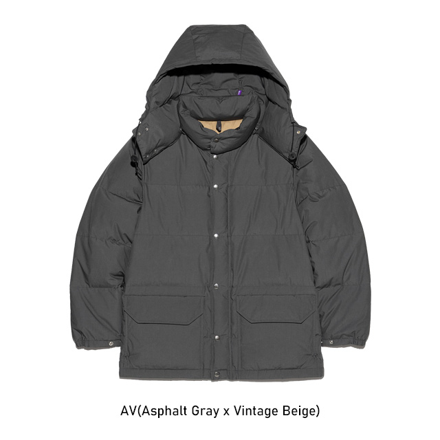 【XL】【中古】ノースフェイス パープルレーベル フーデッドシェラベスト THE NORTH FACE PURPLE LABEL 65/35 Sierra Vest Asphalt Gray