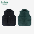 エルエルビーン メンズ ダウンベスト 通販 店舗 軽量 24fw 2024秋冬 送料無料 黒 緑 無地 ロゴ