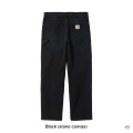 carhartt WIP カーハート ダブリューアイピー DOUBLE KNEE PANT I034796-25S Black (stone canvas) ダブルニーパンツ 正規取扱店