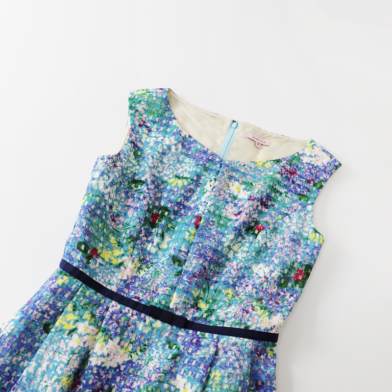 サマーセール】美品 トッカ TOCCA RICHLY シアーチェックフラワー  