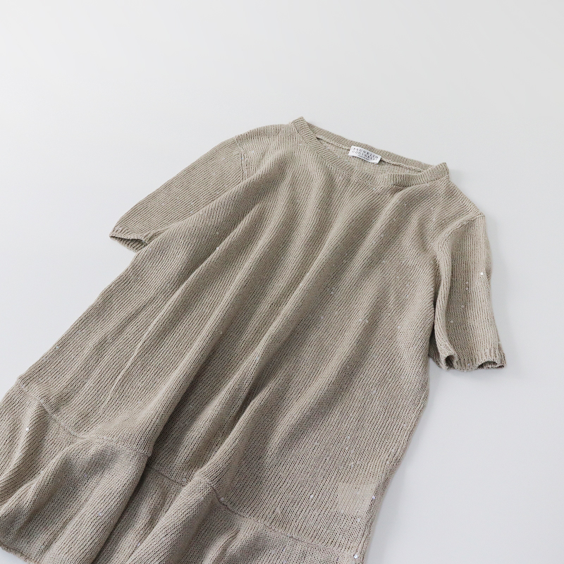 23ss☆ブルネロクチネリBRUNELLO CUCINELLIスパンコールニット トップス