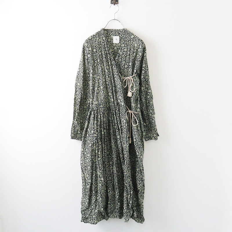 メゾンドソイル maison de soil 80s VOILE FLOWER BLOCK PRINT  