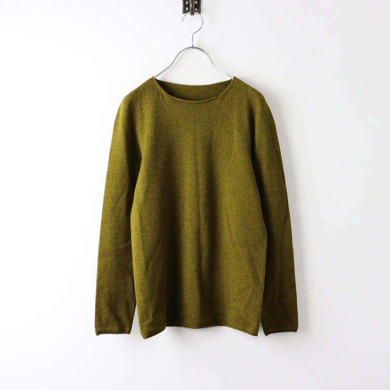 美品 ユリパーク YURI PARK ニットプルオーバー/カーキ セーター  