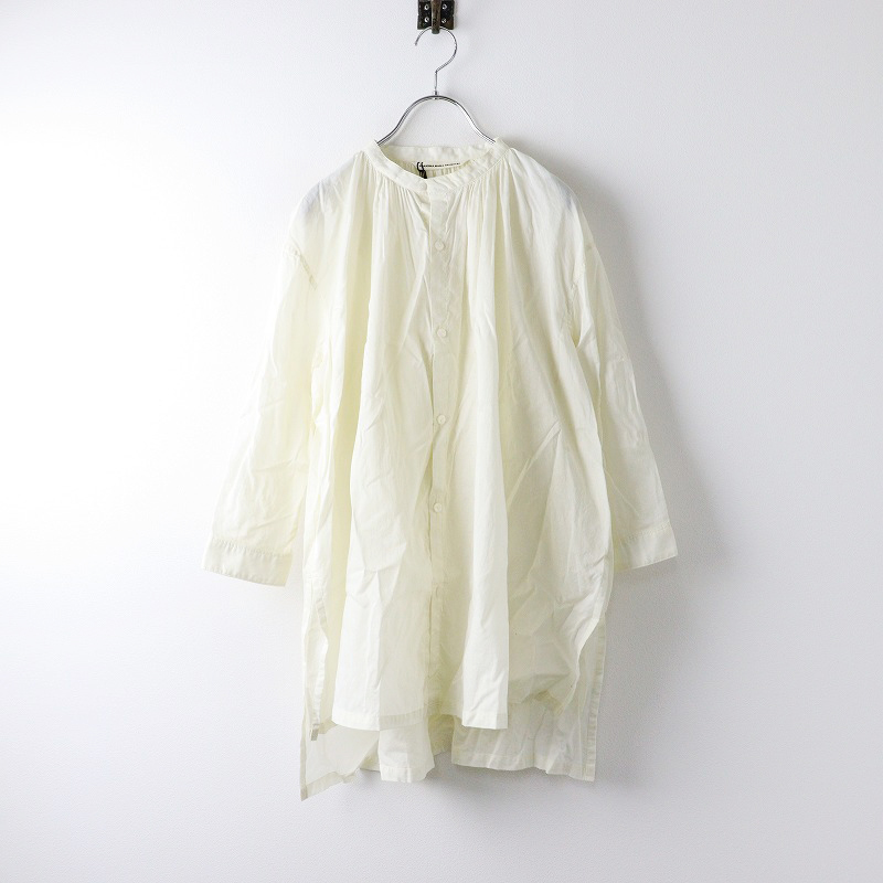 美品✨グランママドーター フレアギャザーゆったりコットンブラウス 赤 1 M相当 美品 2021SS グランマママドーター GRANDMA MAMA DAUGHTER