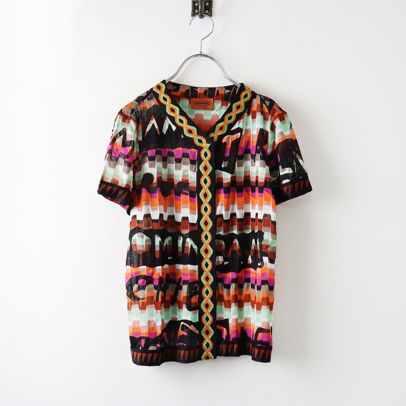 サマーセール ミニグランド バンドル 期間限定価格】イタリア製 半袖 幾何学 MISSONI ミッソーニ シャツ+ブラウス(長袖+七分)