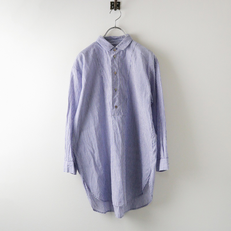 パラスパレス 十日 プルオーバー長袖シャツブラウスコットン ホワイト