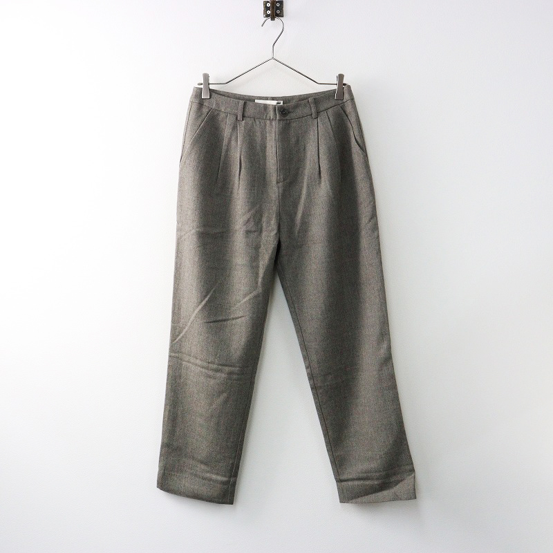 2022AW エヴァムエヴァ evam eva ウール100% タックパンツ 1