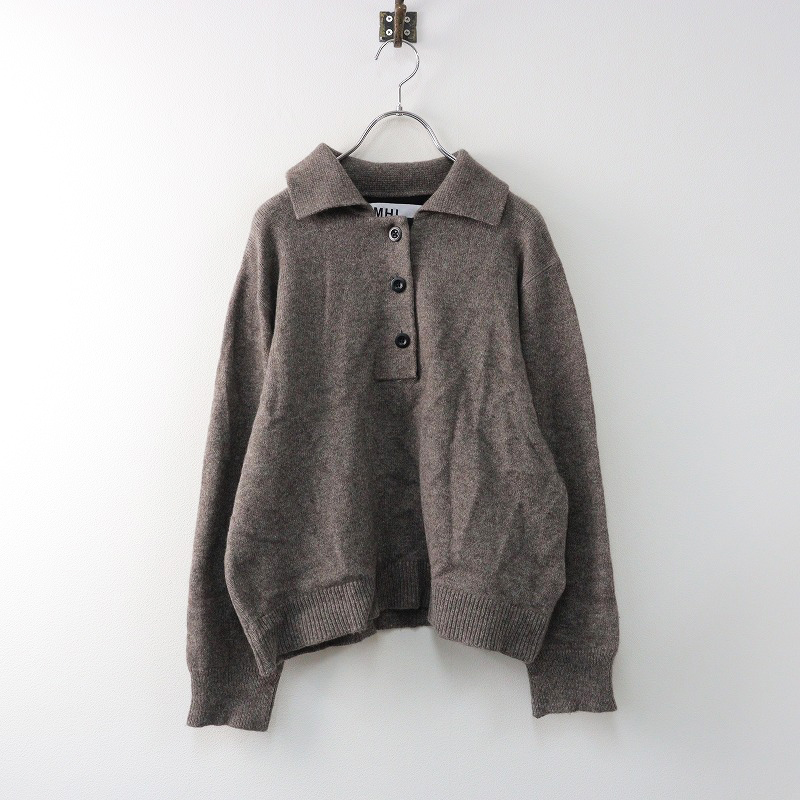 2024AW エムエイチエル マーガレットハウエル MHL. MARGARET HOWELL WASHABLE DRY WOOL スタンドカラーニット 2【2400014348958】 期間限定価格】2024AW エムエイチエル マーガレットハウエル MHL