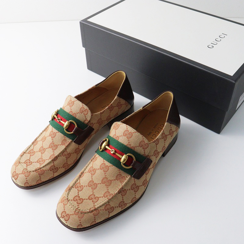 新品 メンズ グッチ GUCCI シェリーライン GGキャンバス ホースビット