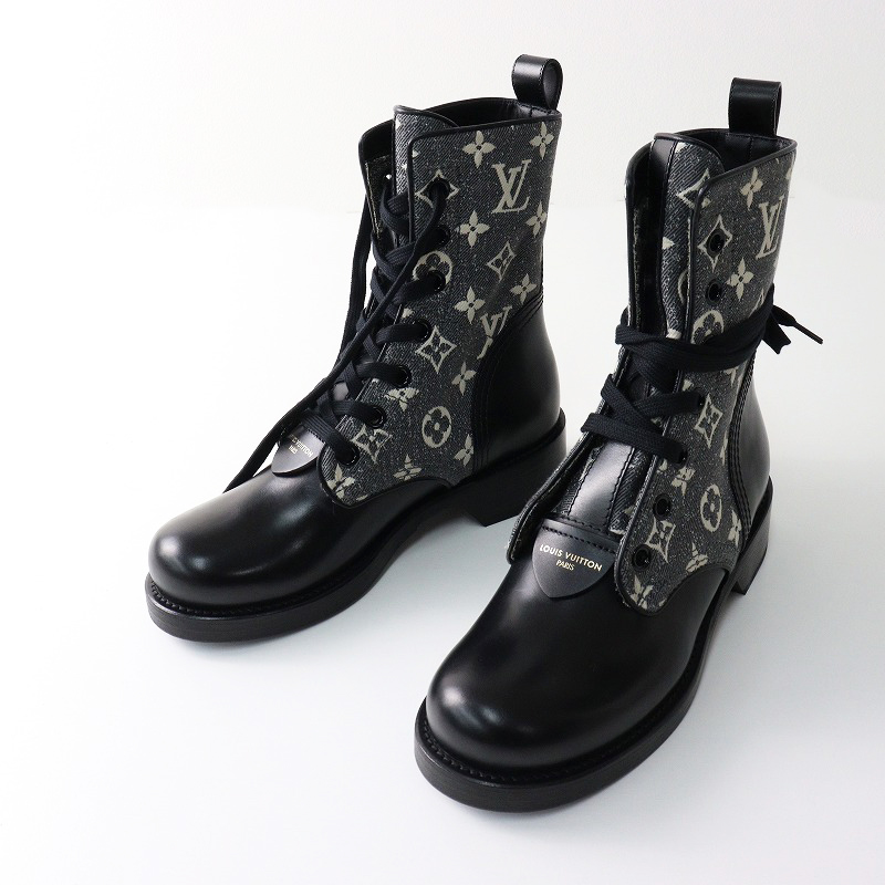 【美品】ルイヴィトン　ブーツ 極美品 ルイヴィトン LOUIS VUITTON メトロポリス モノグラム