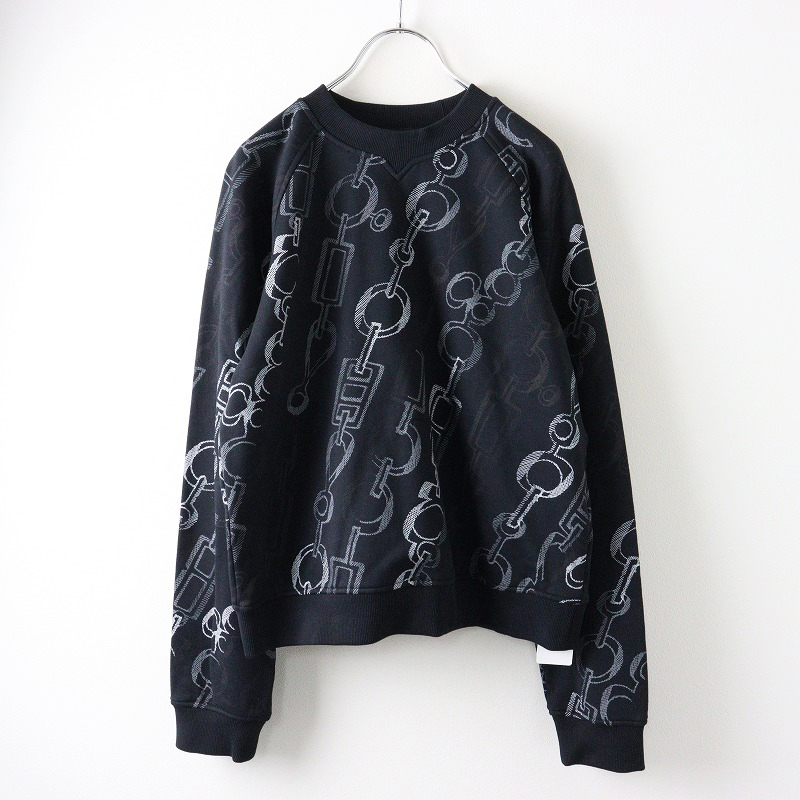 新品未使用タグ付き✨HERMES エルメス　Tシャツ　グレー　ブラック マキシtシャツ-刺繍入り--