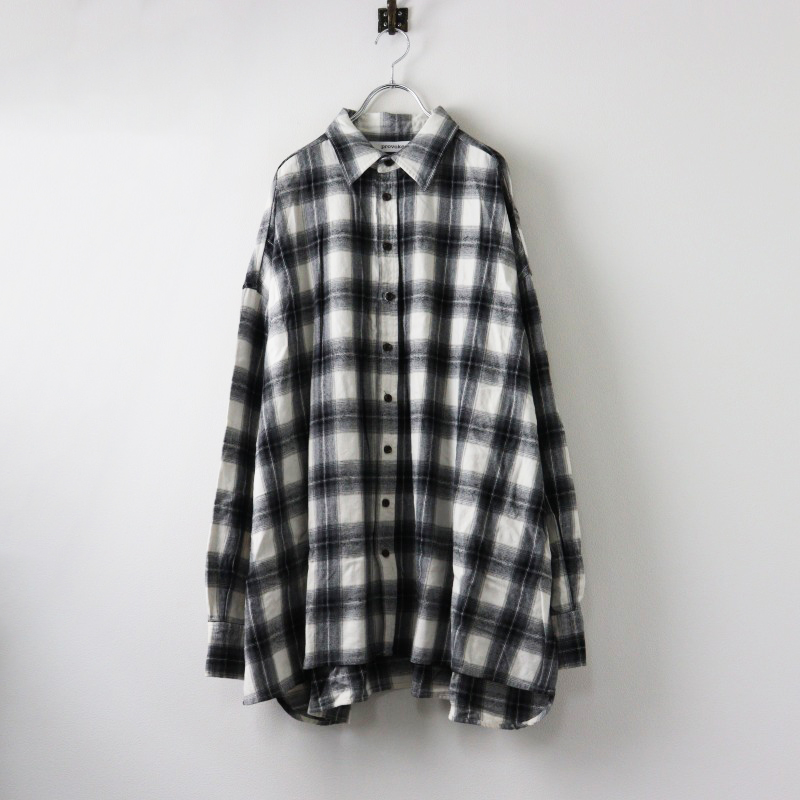 2023AW エーピーストゥディオ AP STUDIO別注 PROVOKE プロヴォーク Oversized check Shirt 38/ブラック系 シャツ【2400014413458】 2023AW エーピーストゥディオ AP STUDIO別注 PROVOKE