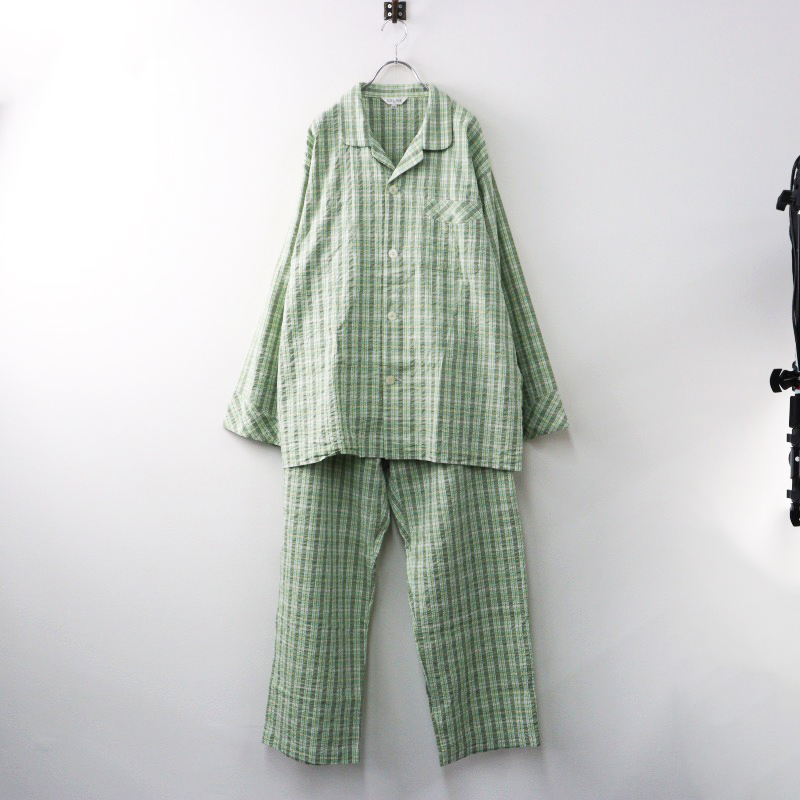 メンズ レウナン社製 セリーヌ CELINE リップル加工 パジャマシャツ  