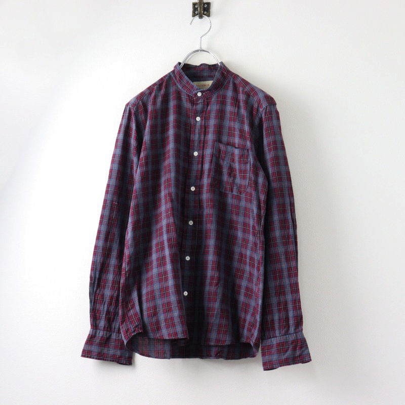【スティアンコル ✖ カンクリーニ】バンドカラーシャツ　ウォッシャブル 23区｜【洗える】CANCLINI バンドカラー シャツ | Rakuten