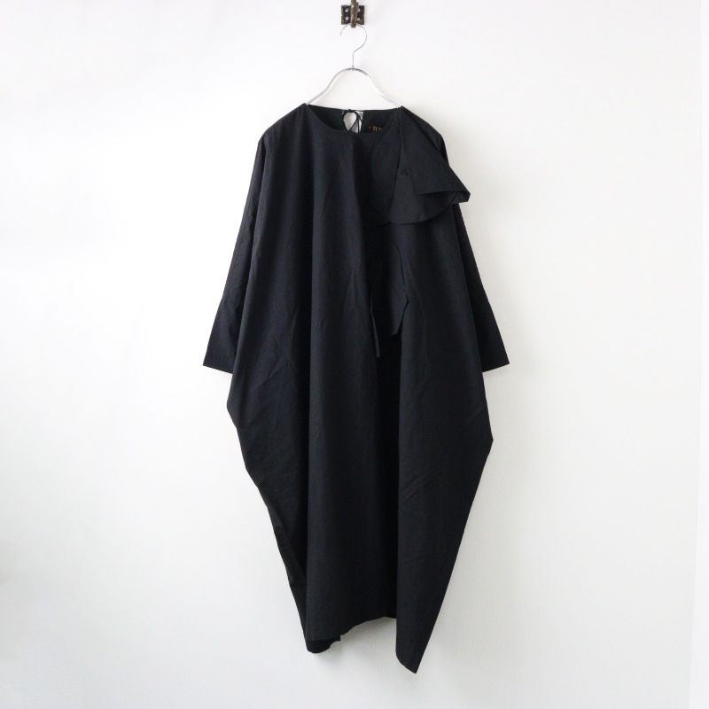 towavase 小花柄リネンローブblack新品タグ付き トワヴァーズ poefu