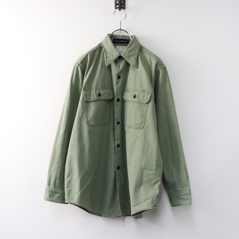 定番 マディソンブルー MADISONBLUE HAMPTON BACK SATIN SHIRT 01（S)/カーキ ハンプトンバックサテンシャツ【2400014434965】 定番 マディソンブルー MADISONBLUE HAMPTON BACK SATIN SHIRT