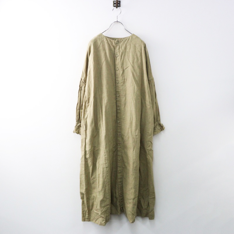 ネストローブ nest Robe リネンパフスリーブ2wayワンピース F